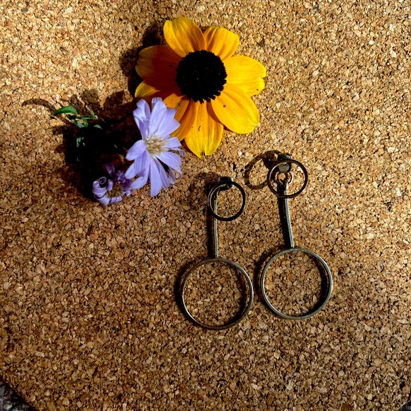 Silver and copper earrings - Picture 1 of 1